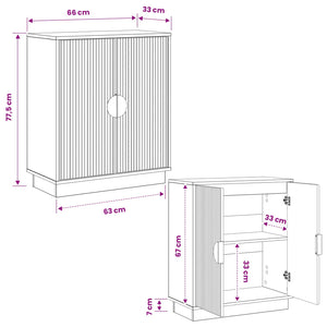 Πλαϊνό γραφείο VENRAY Καπνισμένο Ξύλο Δρυός 66 x 33 x 77,5 cm