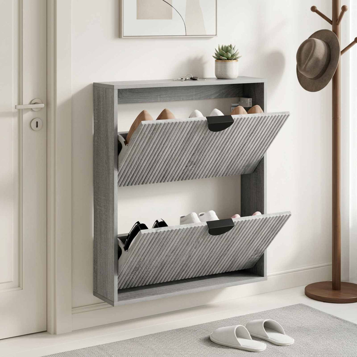 Ντουλάπα Παπουτσιών VENRAY 70 x 17 x 82 cm Επεξεργασμένο Ξύλο - Pakobazaar