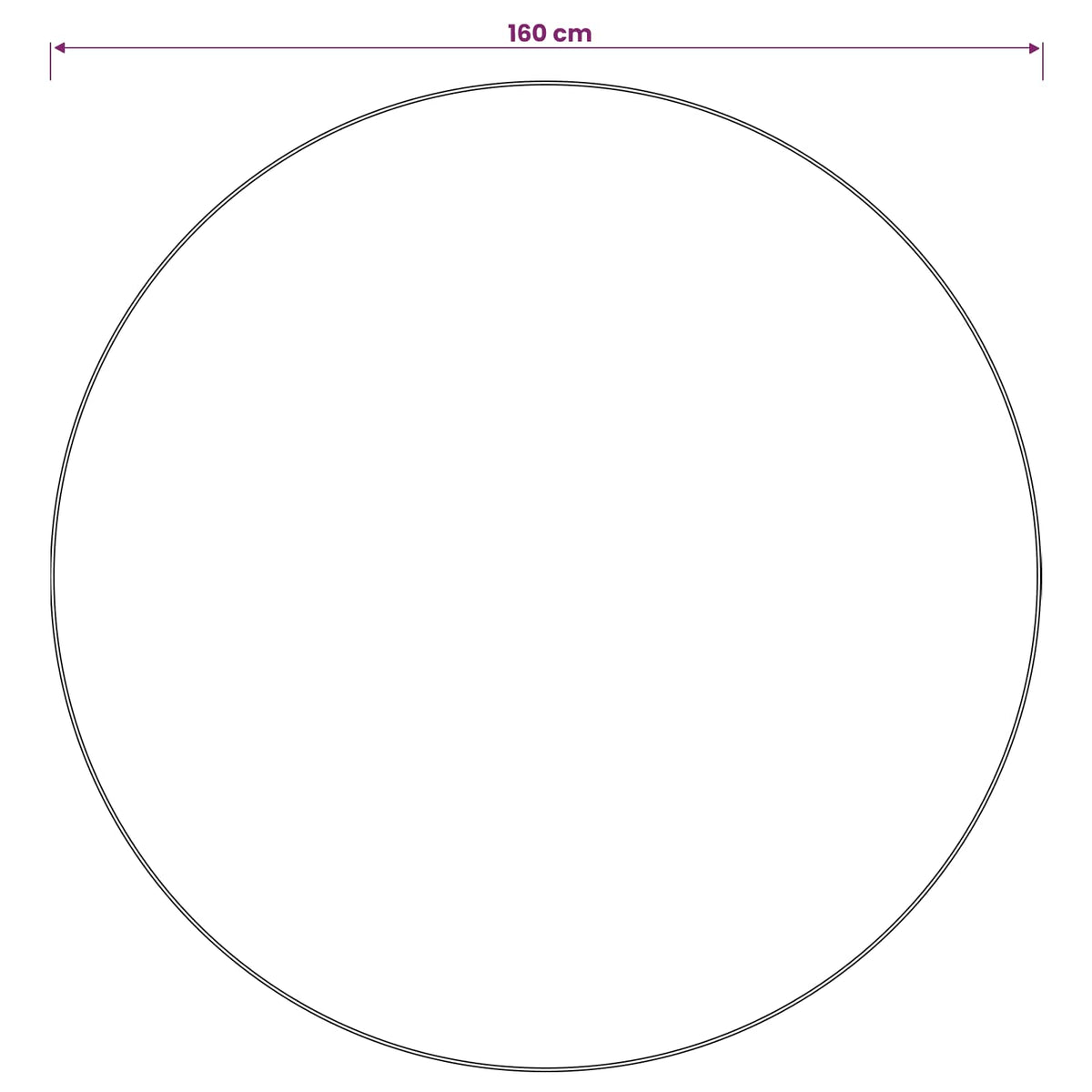 Χαλί IZA Μπεζ Ø 160 cm 100% Πολυεστέρας Χαμηλό πέλος