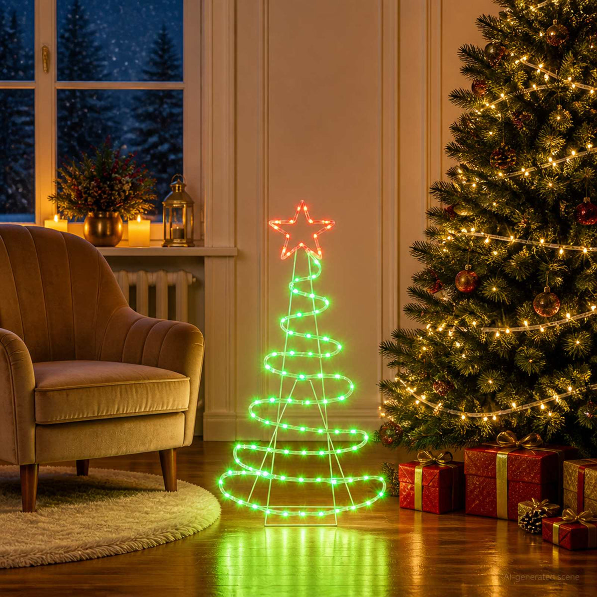 Φωτιζόμενο χριστουγεννιάτικο δέντρο LED LOVIISA 100 LED - Pakobazaar