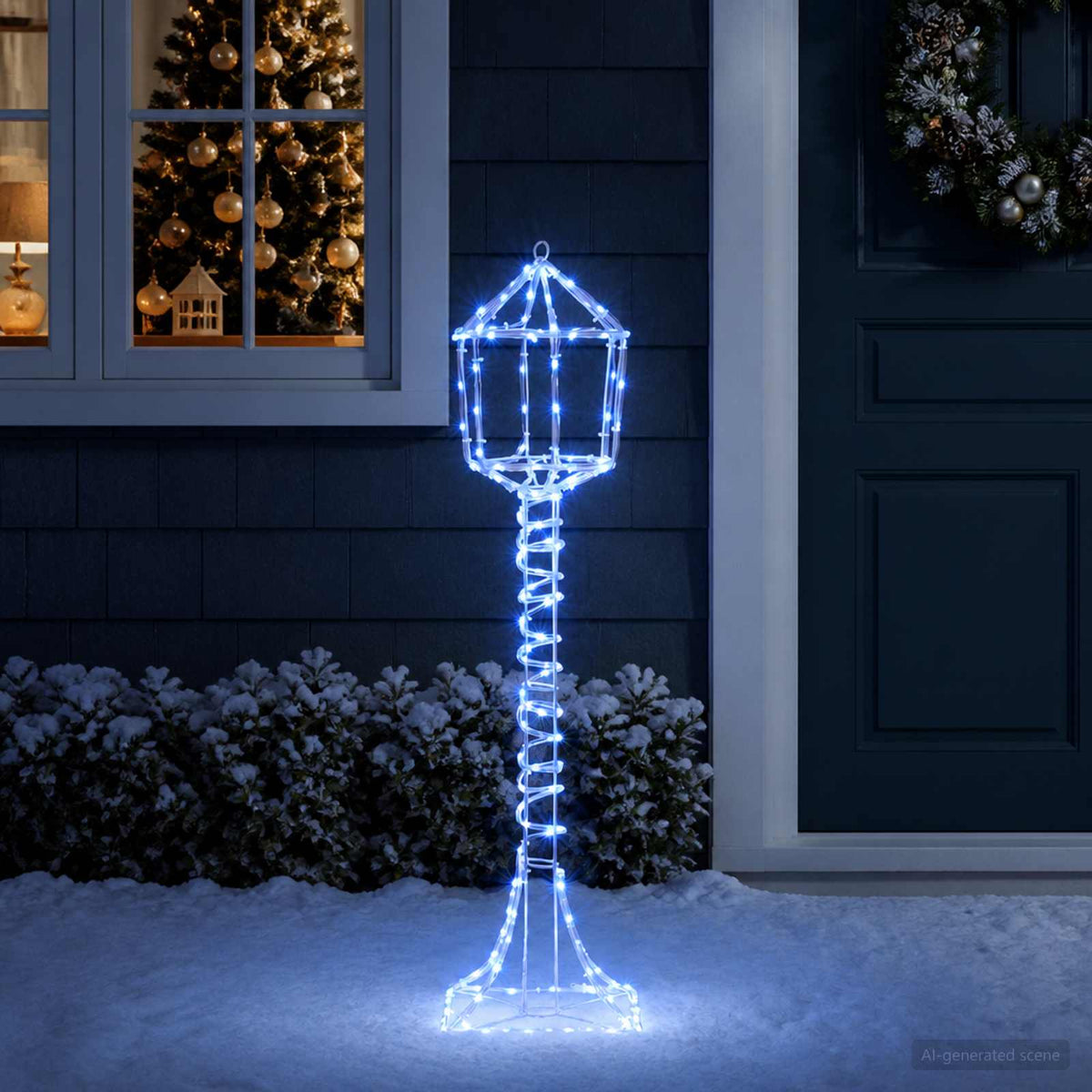 Χριστουγεννιάτικο φανάρι δρόμου LED LOVIISA 160 LED Μπλε - Pakobazaar