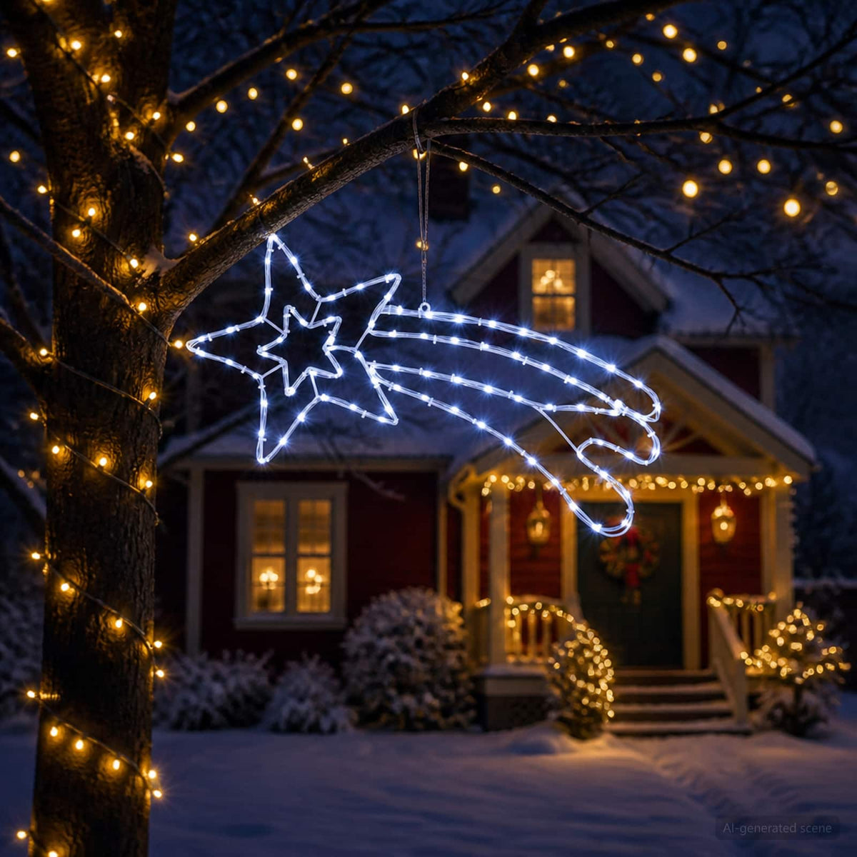 Φωτιζόμενο αστέρι LED LOVIISA 80 LED Ψυχρό λευκό 76 x 36 εκ. - Pakobazaar