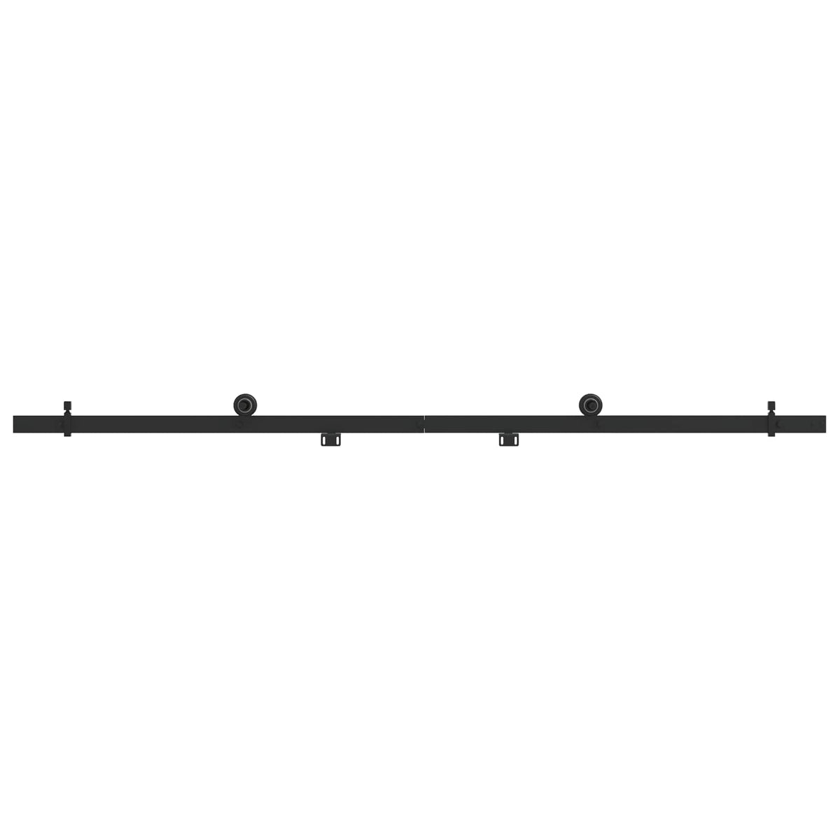 Μηχανισμός συρόμενης πόρτας 183 cm Ατσάλι Μαύρο