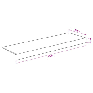 Πατάκια σκάλας 15 τμχ. 65 x 21 x 4 cm Μαύρο Πολυεστέρας - Pakobazaar