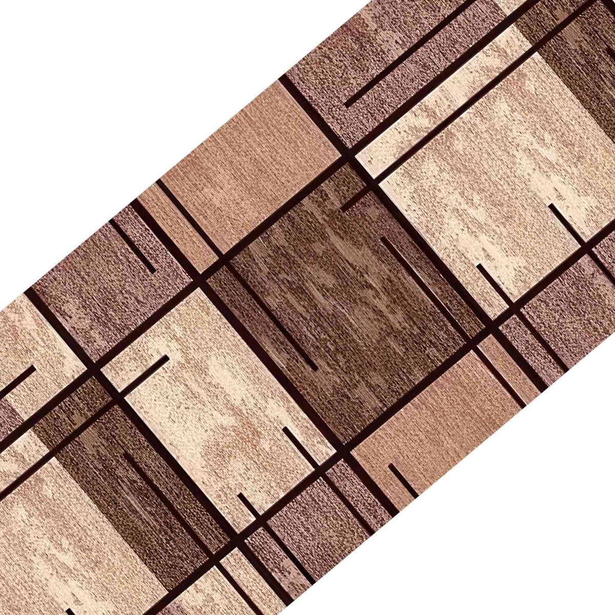 Πατάκια σκάλας 15 τμχ. 76 x 20 cm Καφέ Πολυεστέρας Ορθογώνιος - Pakobazaar