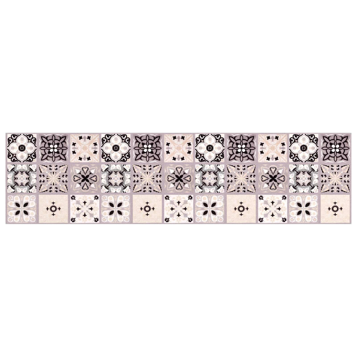 Πατάκια σκάλας 15 τμχ. 76 x 20 cm Γκρι και Μαύρο Πολυεστέρας - Pakobazaar