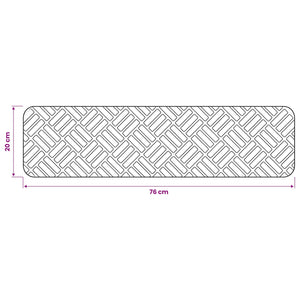 Πατάκια σκάλας 15 τμχ. 76 x 20 cm Μπεζ Πολυεστέρας Ορθογώνιος - Pakobazaar