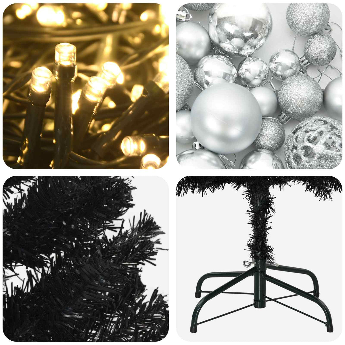 Τεχνητό λεπτό χριστουγεννιάτικο δέντρο με μπάλα 180 εκ. 300 LED