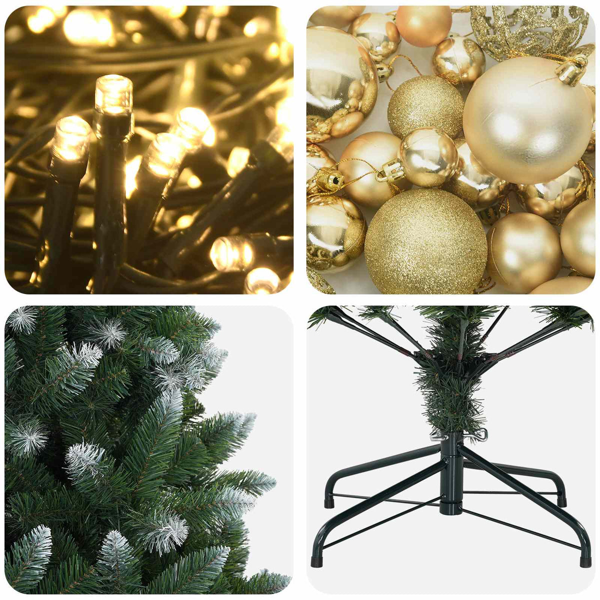 Τεχνητό Χριστουγεννιάτικο Δέντρο με Μπάλα 210 εκ. 300 LED