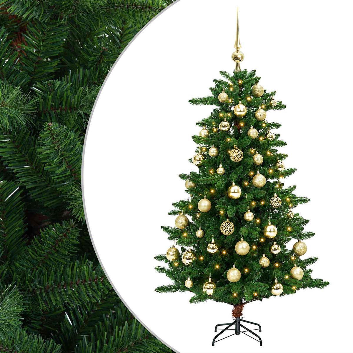 Artificial Christmas Tree with Bauble 120 εκ. 150 LED