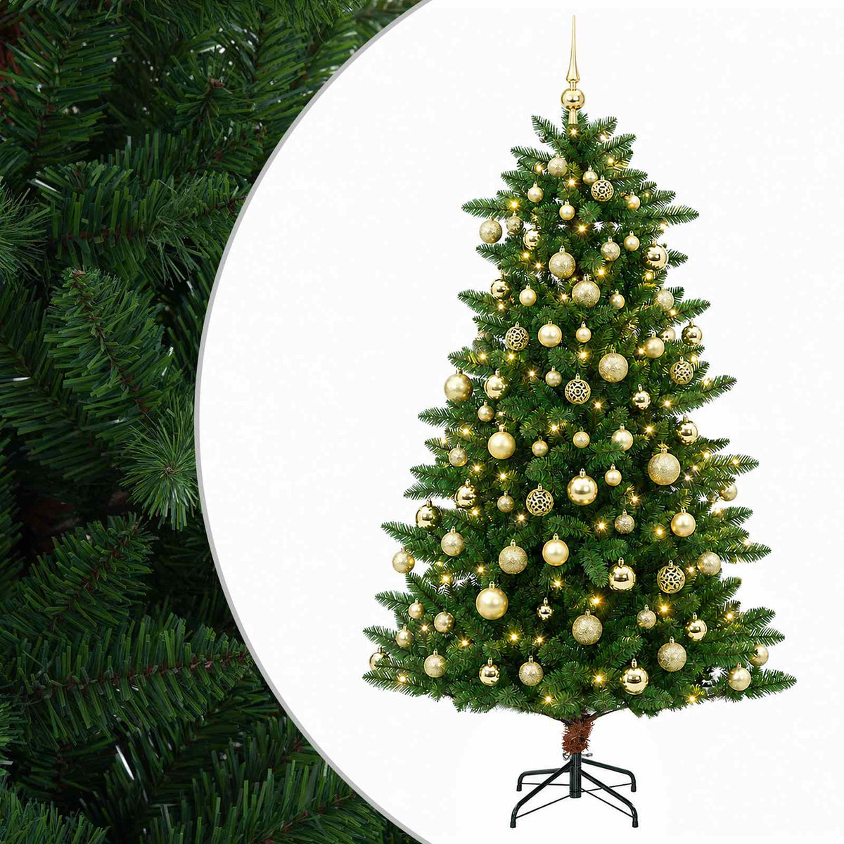 Artificial Christmas Tree with Bauble 210 εκ. 300 LED - Pakobazaar