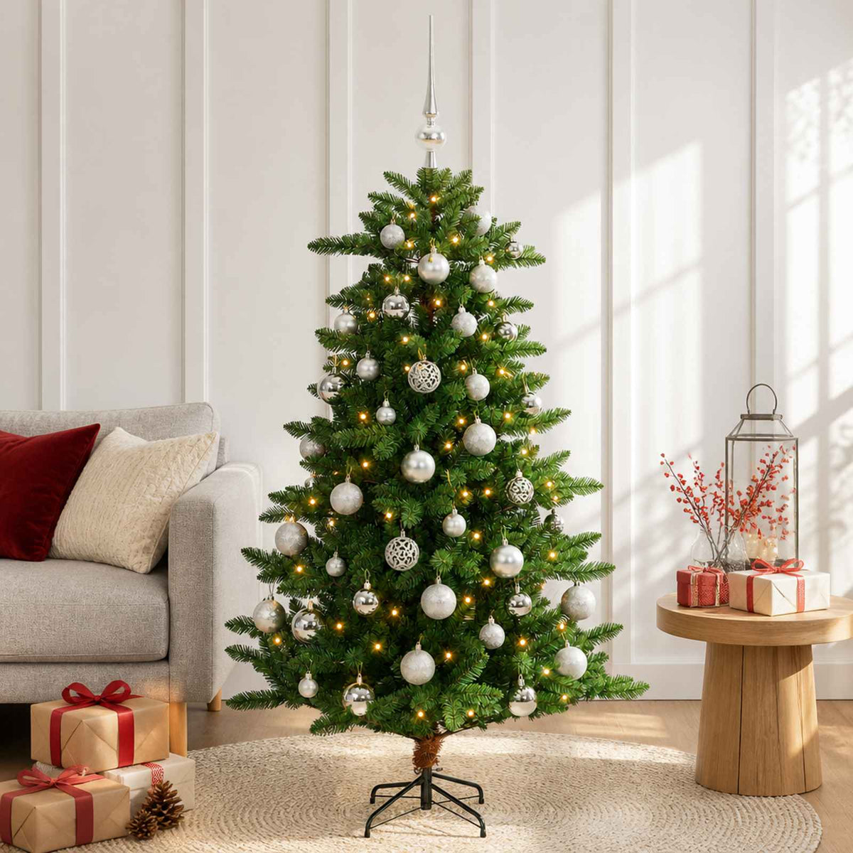 Artificial Christmas Tree with Bauble 120 εκ. 150 LED