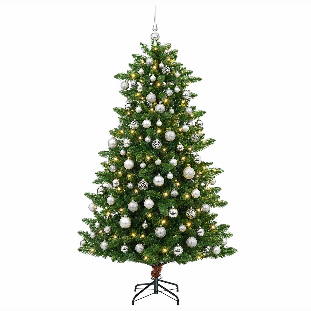 Artificial Christmas Tree with Bauble 210 εκ. 300 LED - Pakobazaar