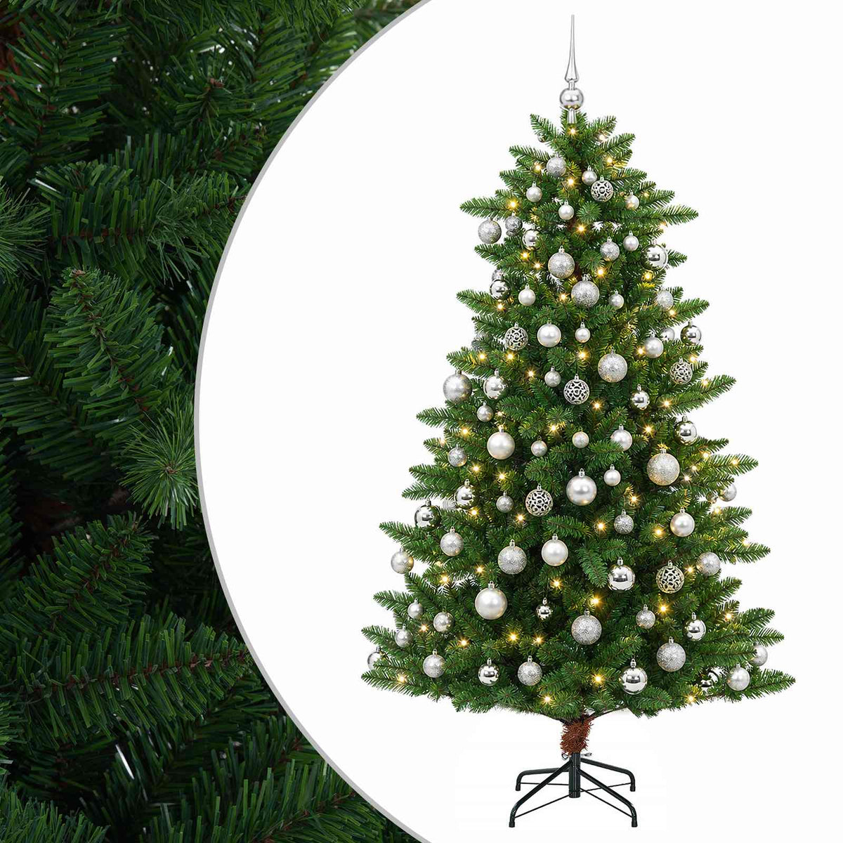 Artificial Christmas Tree with Bauble 240 εκ. 300 LED - Pakobazaar