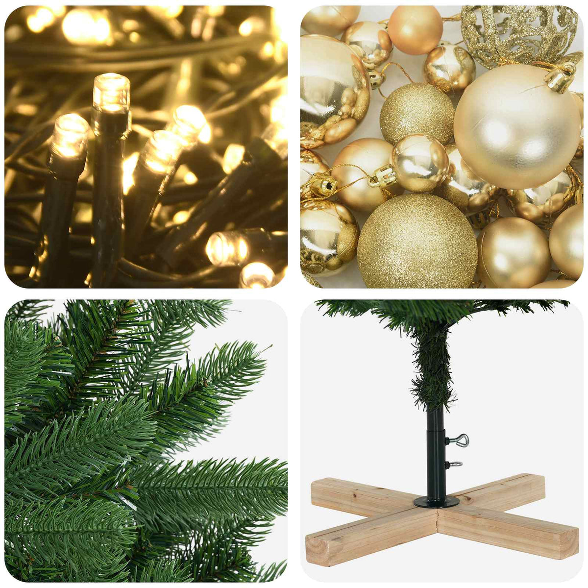 Τεχνητό χριστουγεννιάτικο δέντρο με μπάλα 180 εκ. 300 LED