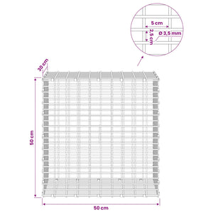 Γκαμπιόν με σύρμα 3,5 χλστ και πλέγμα 5x2,5 εκ 50x30x50 εκ.
