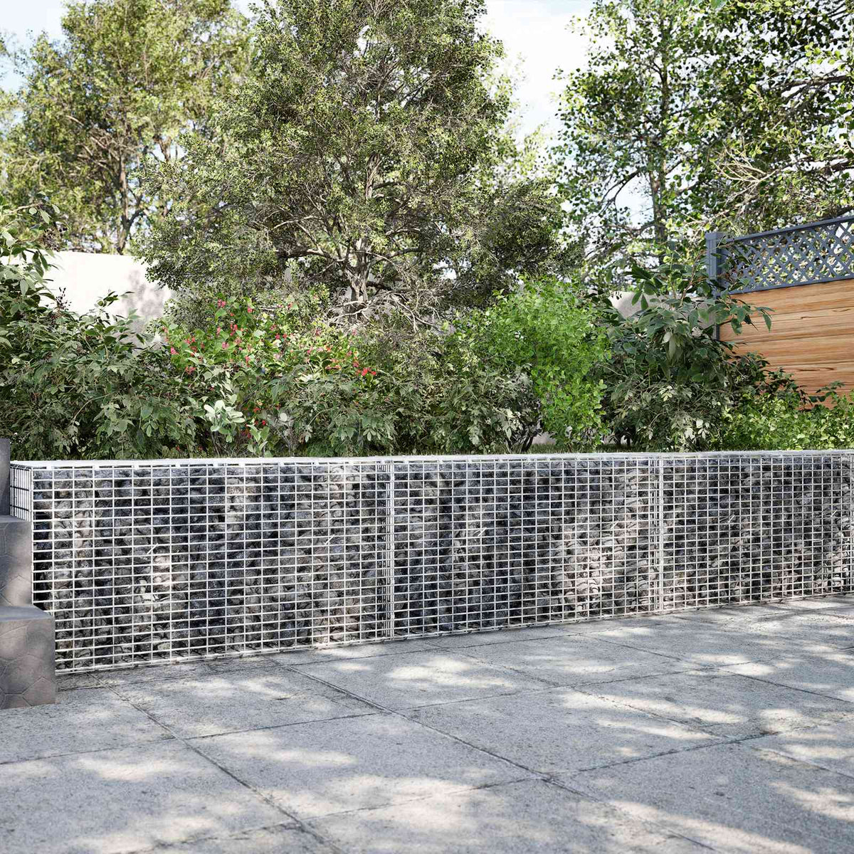 Γκαμπιόν με σύρμα 3,5 χλστ και πλέγμα 5x2,5 εκ 250x30x50 εκ - Pakobazaar