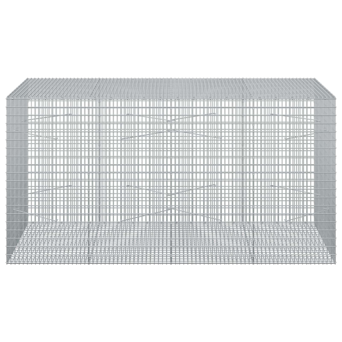 Γκαμπιόν με σύρμα 3,5 χλστ και πλέγμα 5x2,5 εκ 200x100x100 εκ. - Pakobazaar