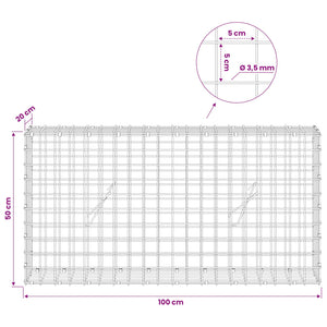 Γκαμπιόν με Σύρμα 3,5 mm και Πλέγμα 5x5 cm 100x20x50 εκ