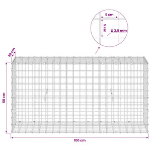 Γκαμπιόν με Σύρμα 3,5 mm και Πλέγμα 5x5 cm 100x30x50 εκ