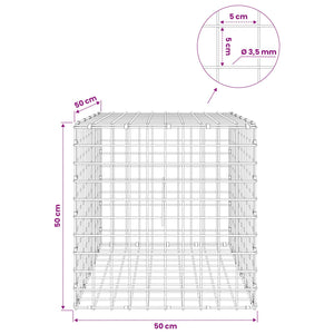 Γκαμπιόν με Σύρμα 3,5 mm και Πλέγμα 5x5 cm 50x50x50 εκ. - Pakobazaar