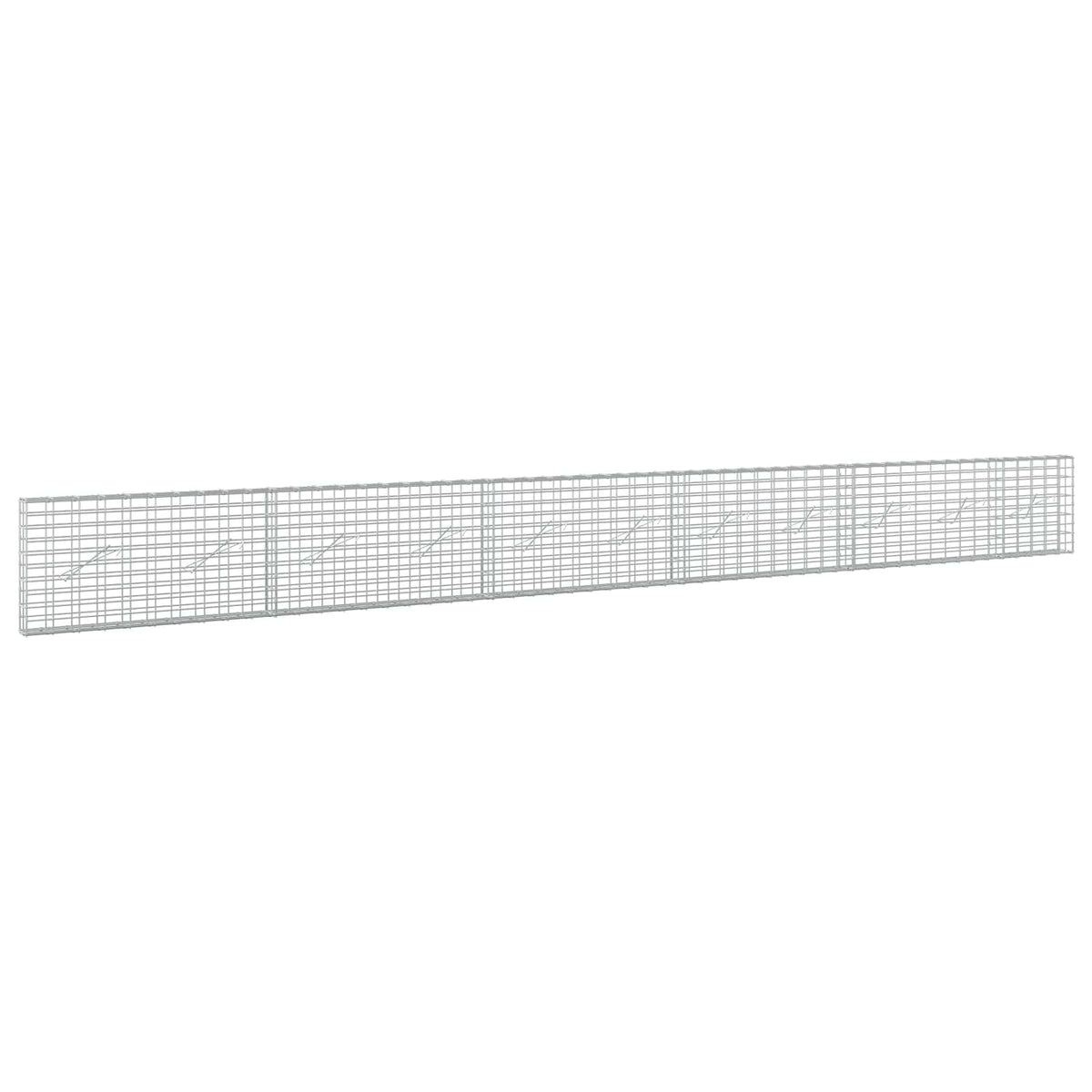 Γκαμπιόν με σύρμα 3,5 mm και πλέγμα 5x10 cm 550x10x50 εκ - Pakobazaar