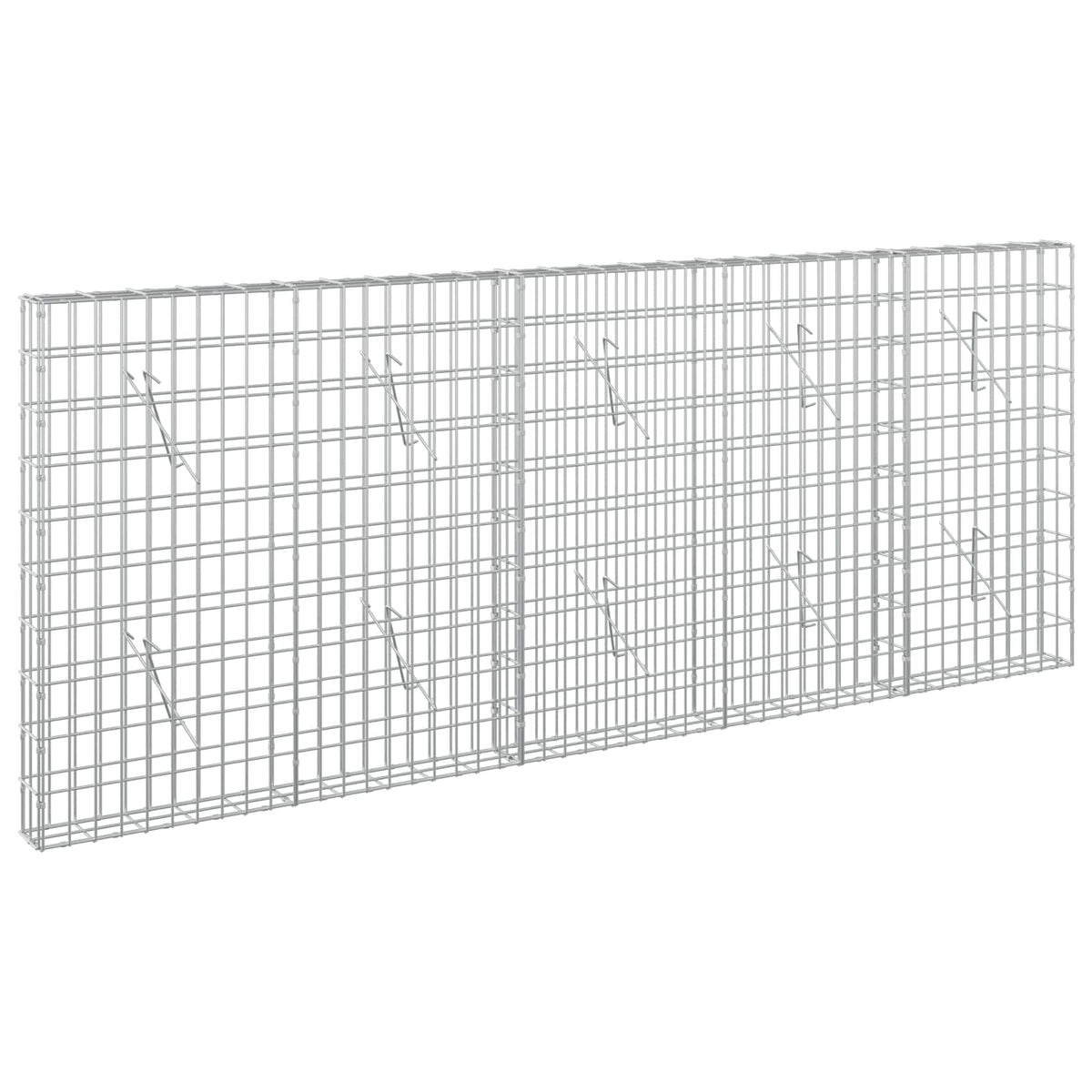 Γκαμπιόν με σύρμα 3,5 mm και πλέγμα 5x10 cm 250x10x100 εκ - Pakobazaar