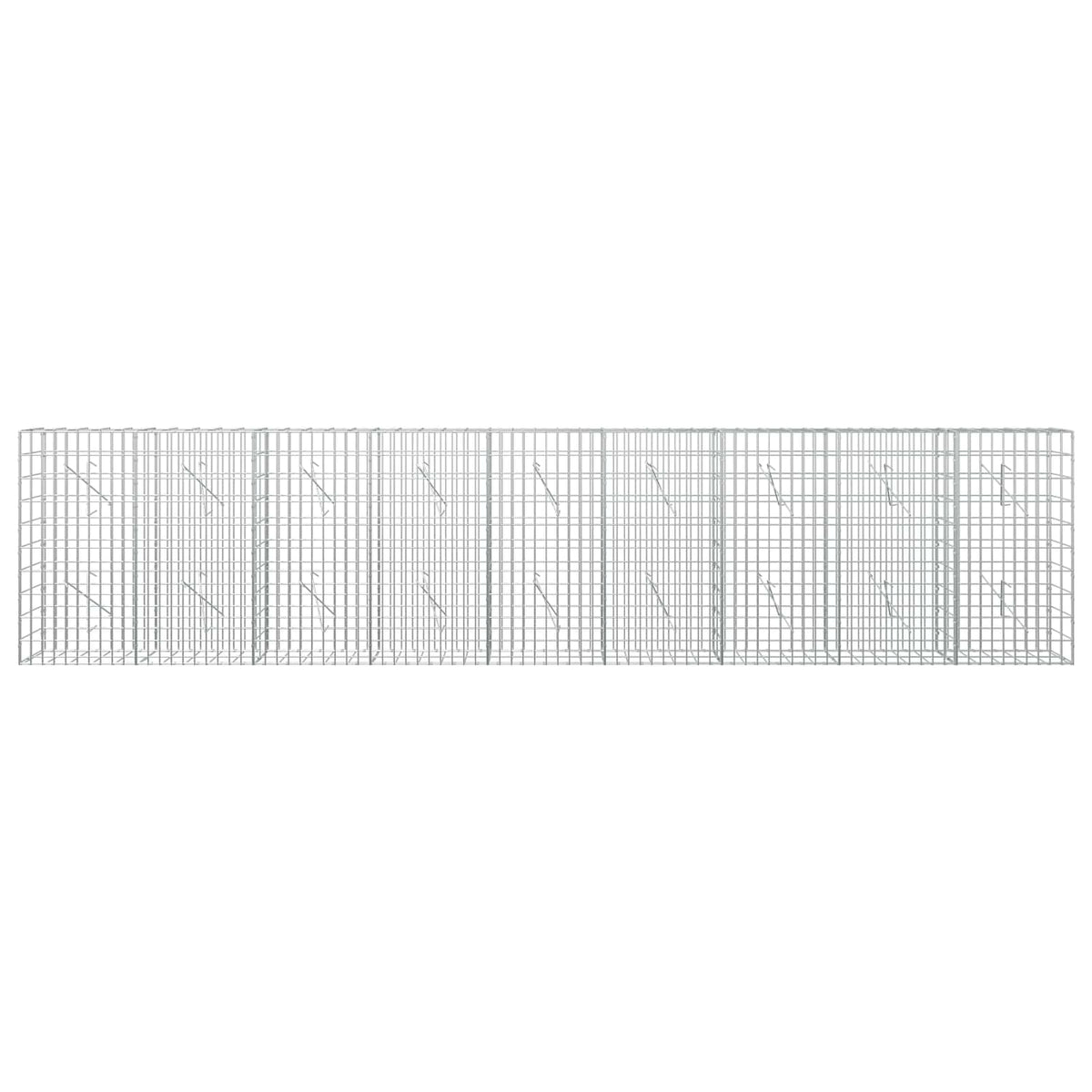 Γκαμπιόν με σύρμα 3,5 mm και πλέγμα 5x10 cm 450x10x100 εκ. - Pakobazaar