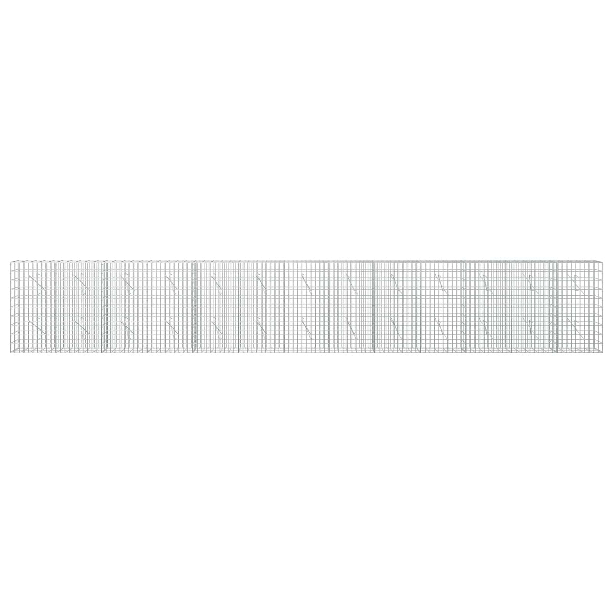Γκαμπιόν με σύρμα 3,5 mm και πλέγμα 5x10 cm 650x10x100 εκ - Pakobazaar
