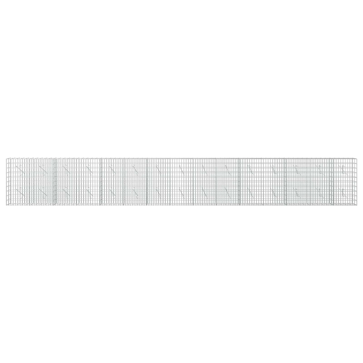 Γκαμπιόν με σύρμα 3,5 mm και πλέγμα 5x10 cm 750x10x100 εκ - Pakobazaar