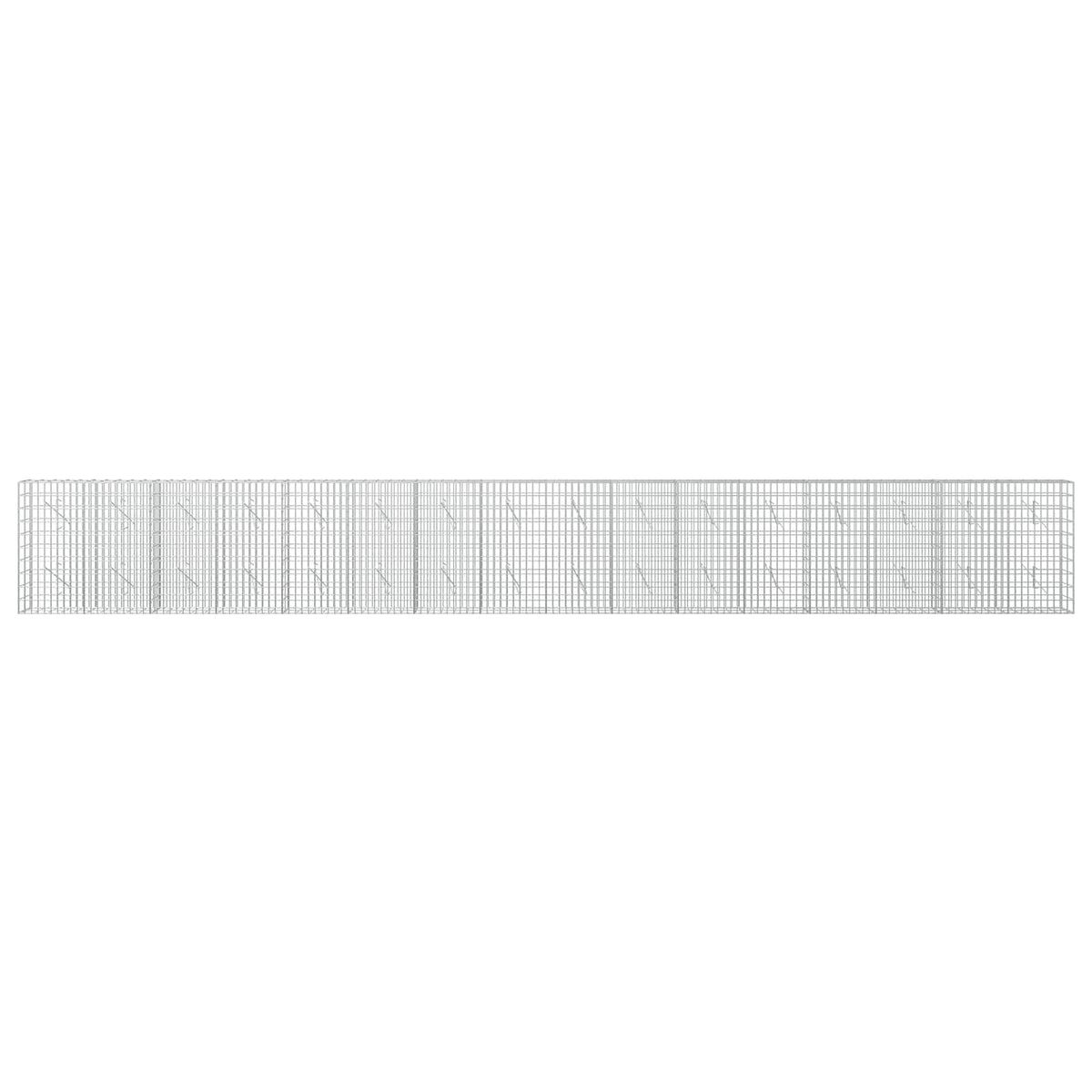 Γκαμπιόν με σύρμα 3,5 mm και πλέγμα 5x10 cm 800x10x100 εκ - Pakobazaar