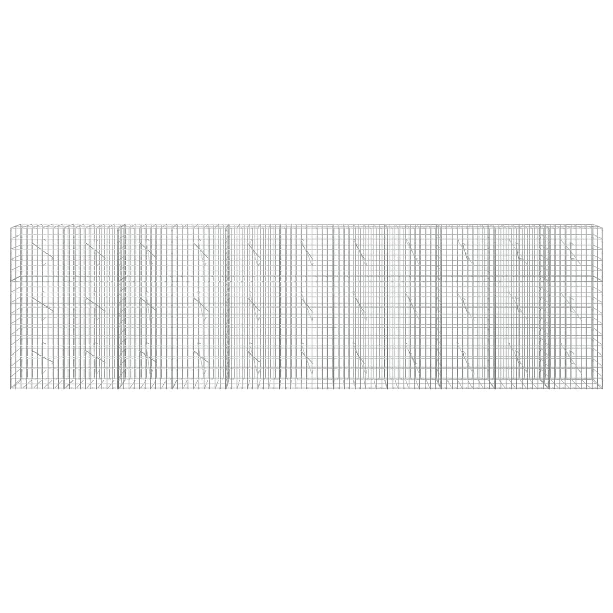 Γκαμπιόν με σύρμα 3,5 mm και πλέγμα 5x10 cm 550x10x150 εκ - Pakobazaar