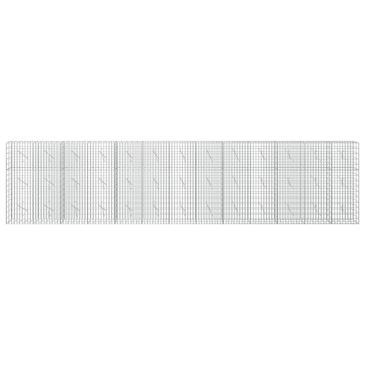 Γκαμπιόν με σύρμα 3,5 mm και πλέγμα 5x10 cm 650x10x150 εκ - Pakobazaar