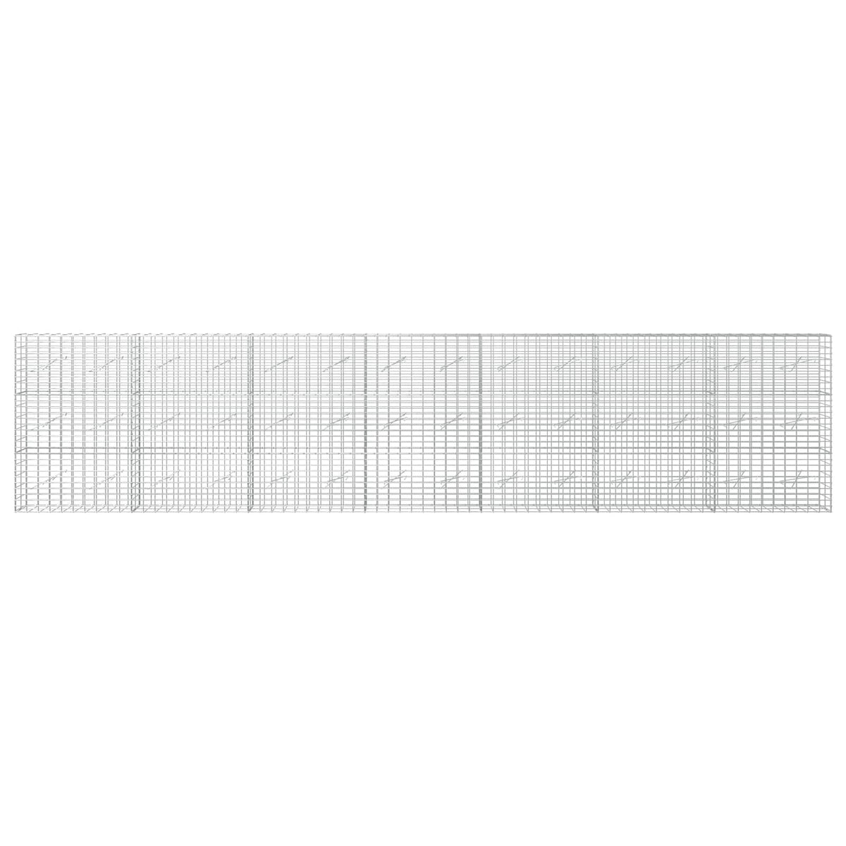 Γκαμπιόν με σύρμα 3,5 mm και πλέγμα 5x10 cm 700x10x150 εκ. - Pakobazaar