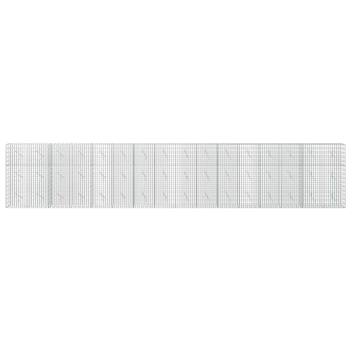 Γκαμπιόν με σύρμα 3,5 mm και πλέγμα 5x10 cm 800x10x150 εκ - Pakobazaar