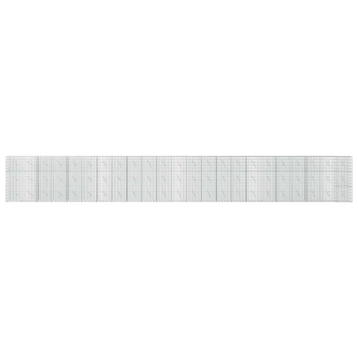 Γκαμπιόν με σύρμα 3,5 mm και πλέγμα 5x10 cm 1150x10x150 εκ - Pakobazaar