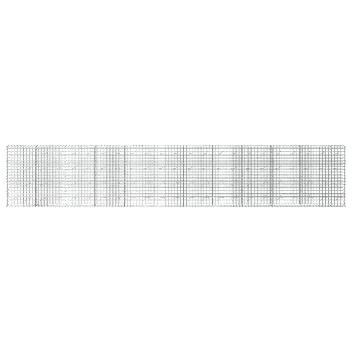 Γκαμπιόν με σύρμα 3,5 mm και πλέγμα 5x10 cm 1150x10x200 εκ - Pakobazaar