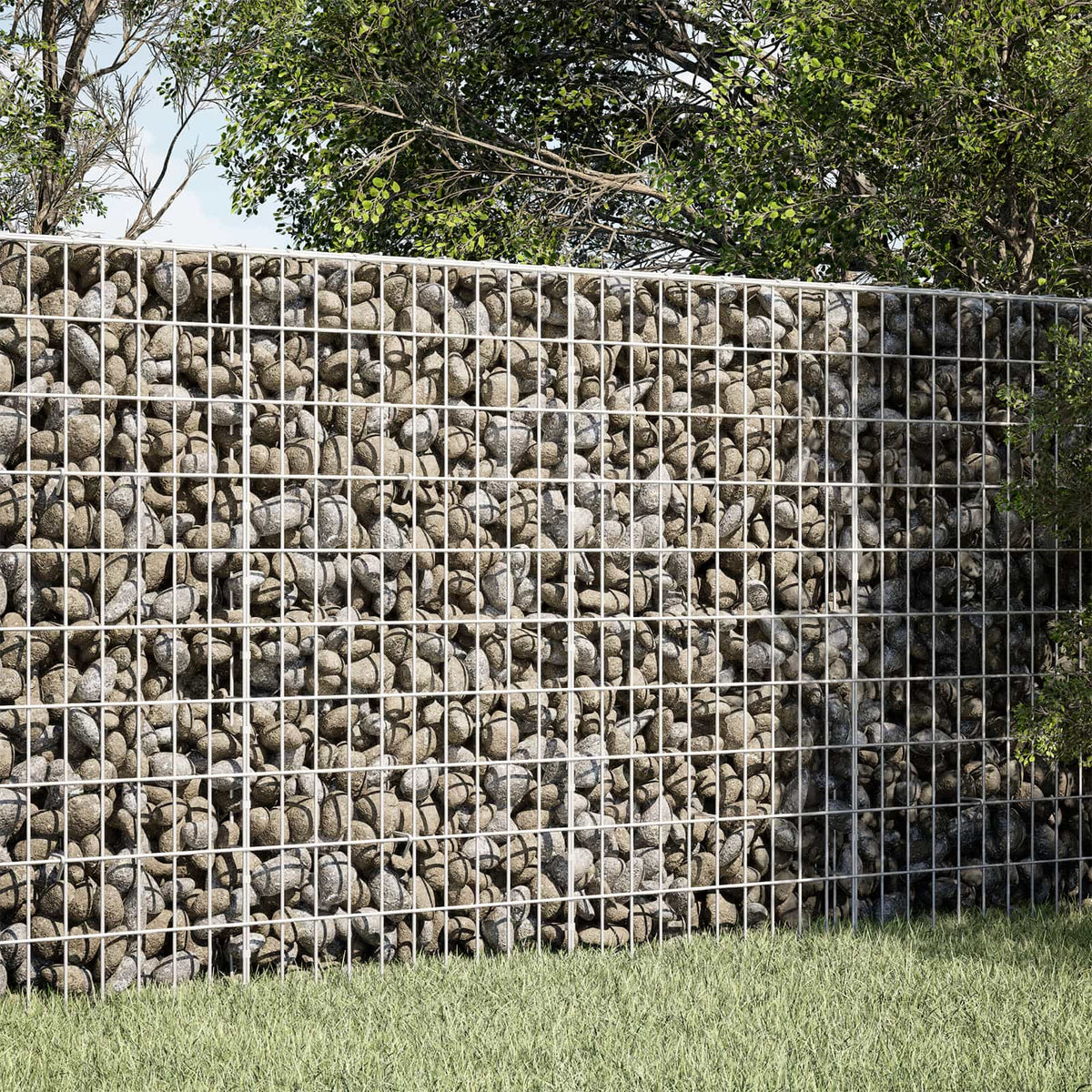 Γκαμπιόν με σύρμα 3,5 mm και πλέγμα 5x10 cm 150x20x100 εκ - Pakobazaar