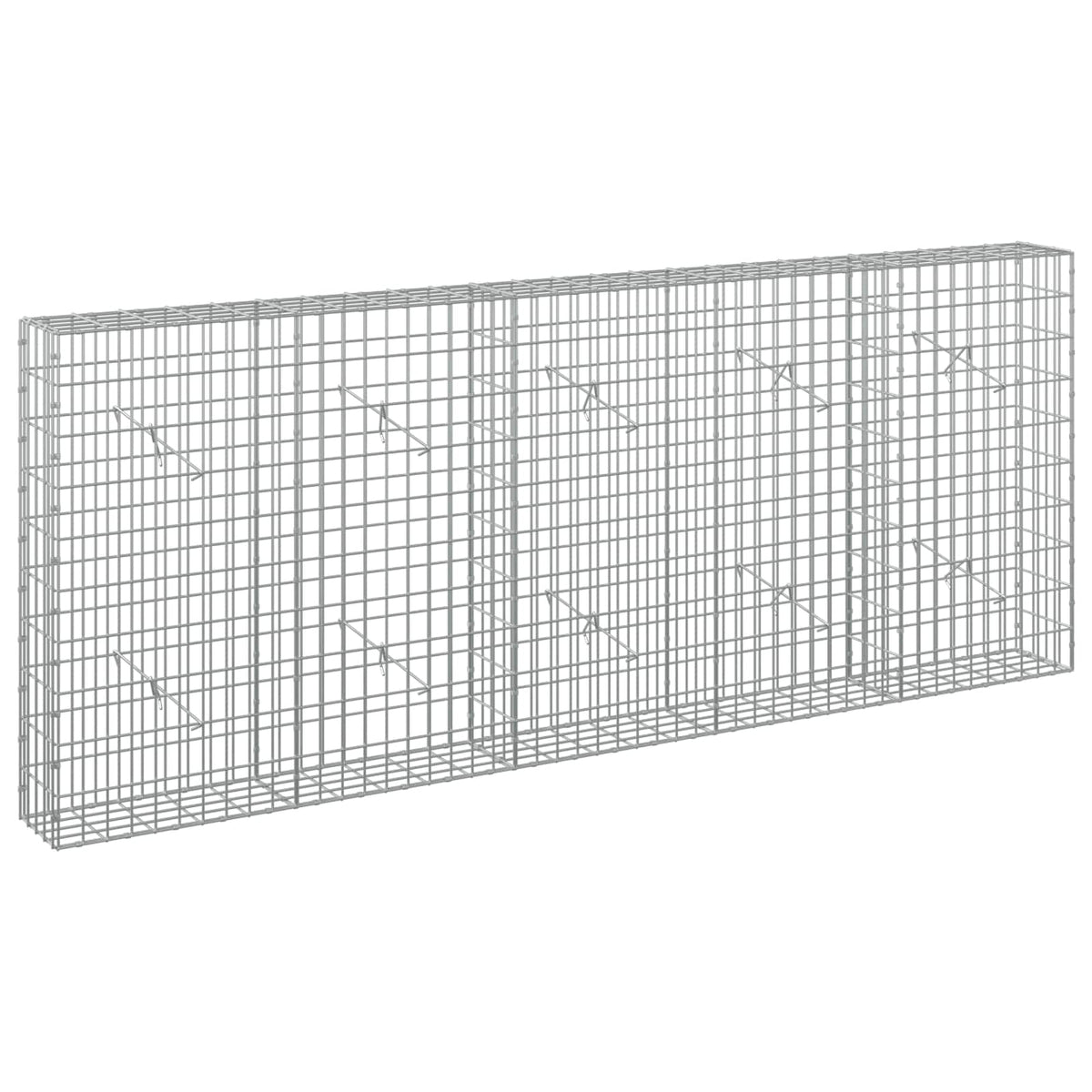 Γκαμπιόν με σύρμα 3,5 mm και πλέγμα 5x10 cm 250x20x100 εκ - Pakobazaar