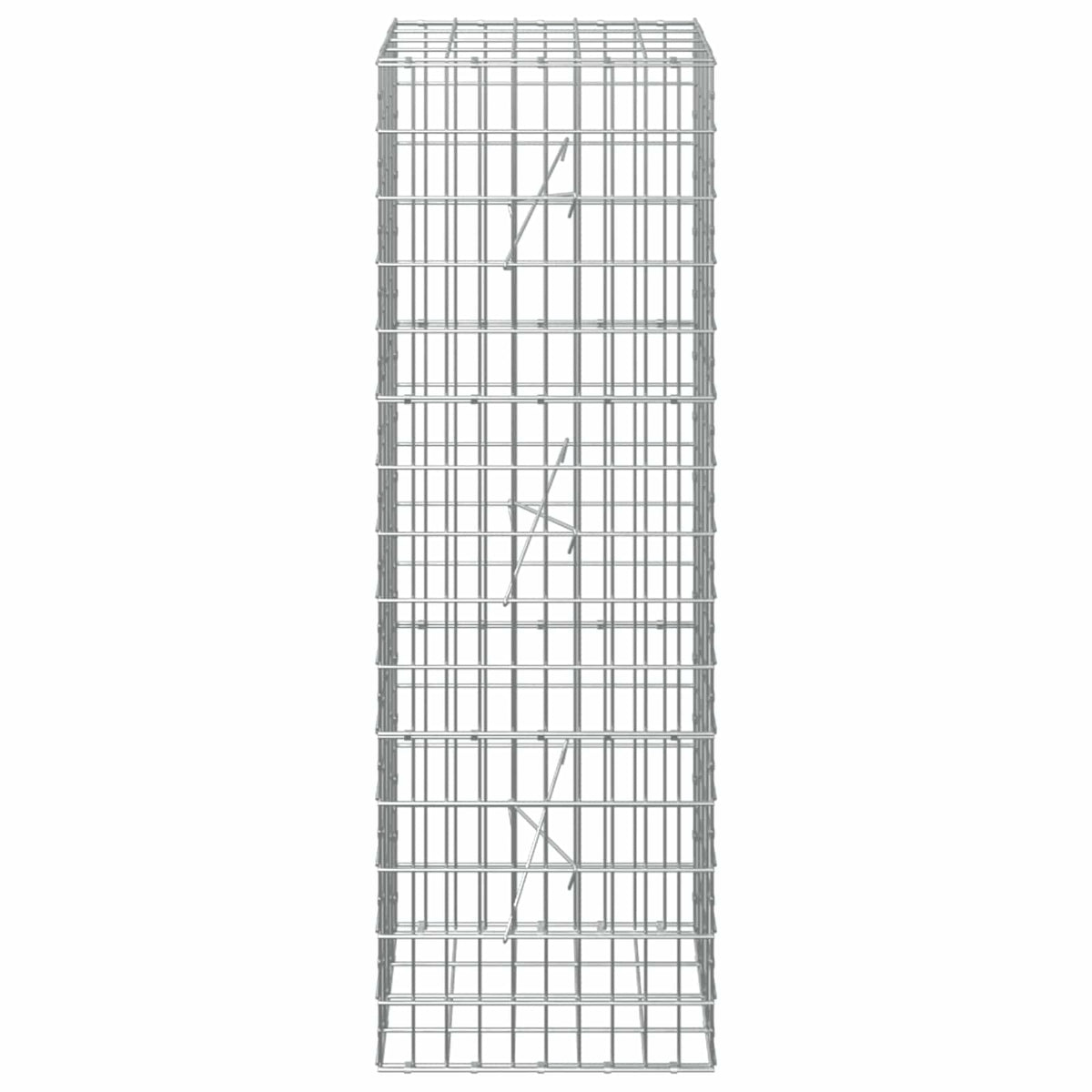 Γκαμπιόν με σύρμα 3,5 mm και πλέγμα 5x10 cm 50x20x150 εκ. - Pakobazaar