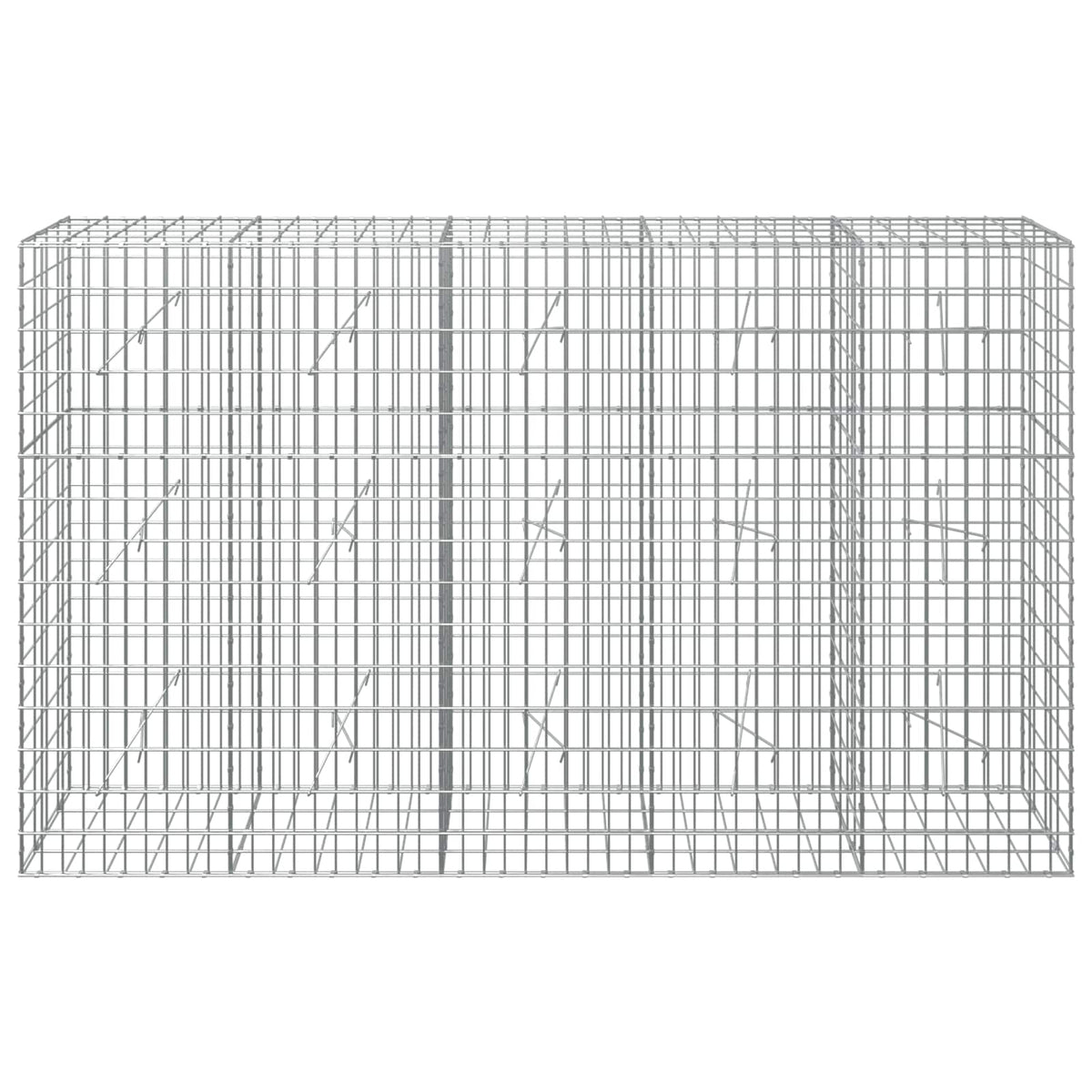 Γκαμπιόν με σύρμα 3,5 mm και πλέγμα 5x10 cm 250x20x150 εκ. - Pakobazaar