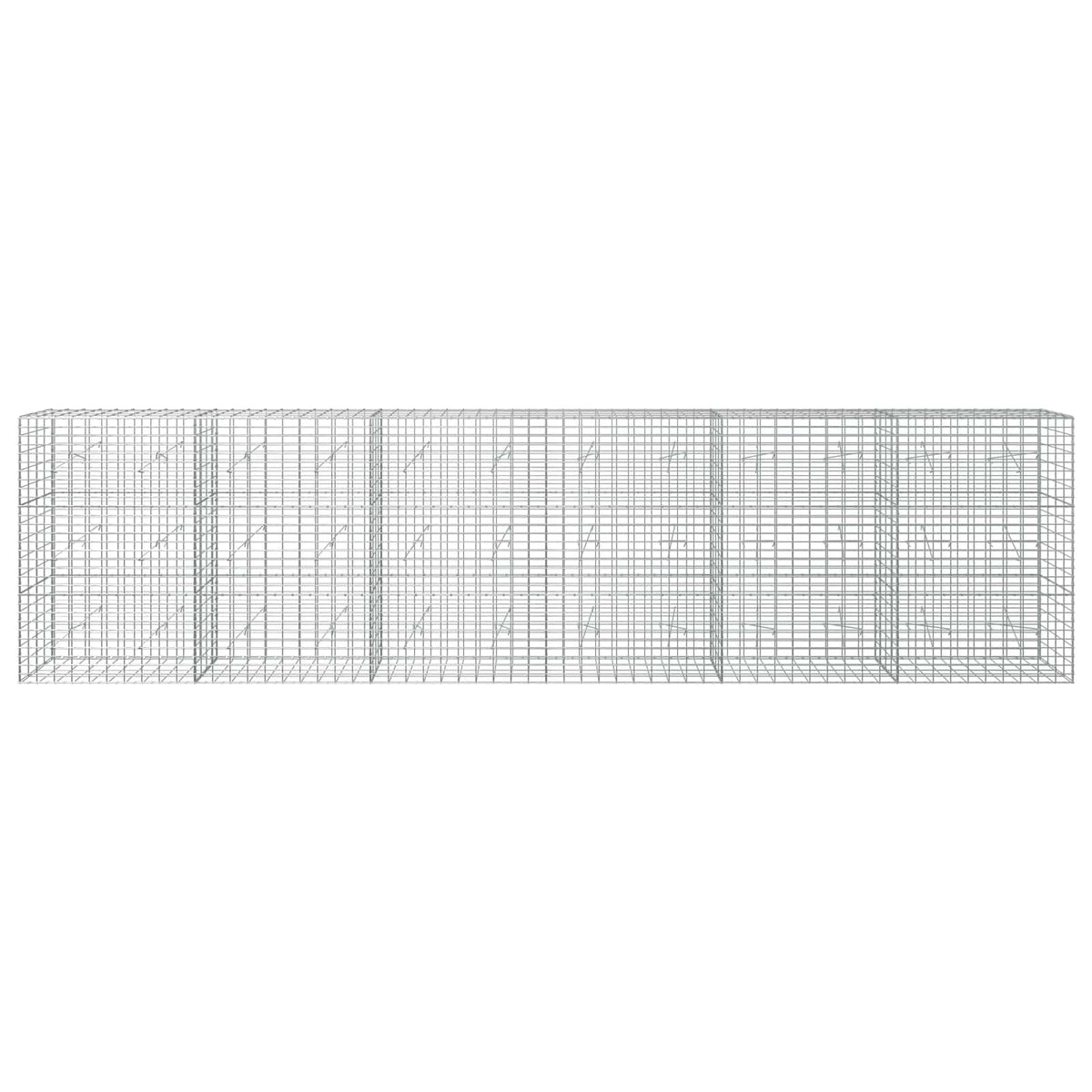 Γκαμπιόν με σύρμα 3,5 mm και πλέγμα 5x10 cm 600x20x150 εκ - Pakobazaar