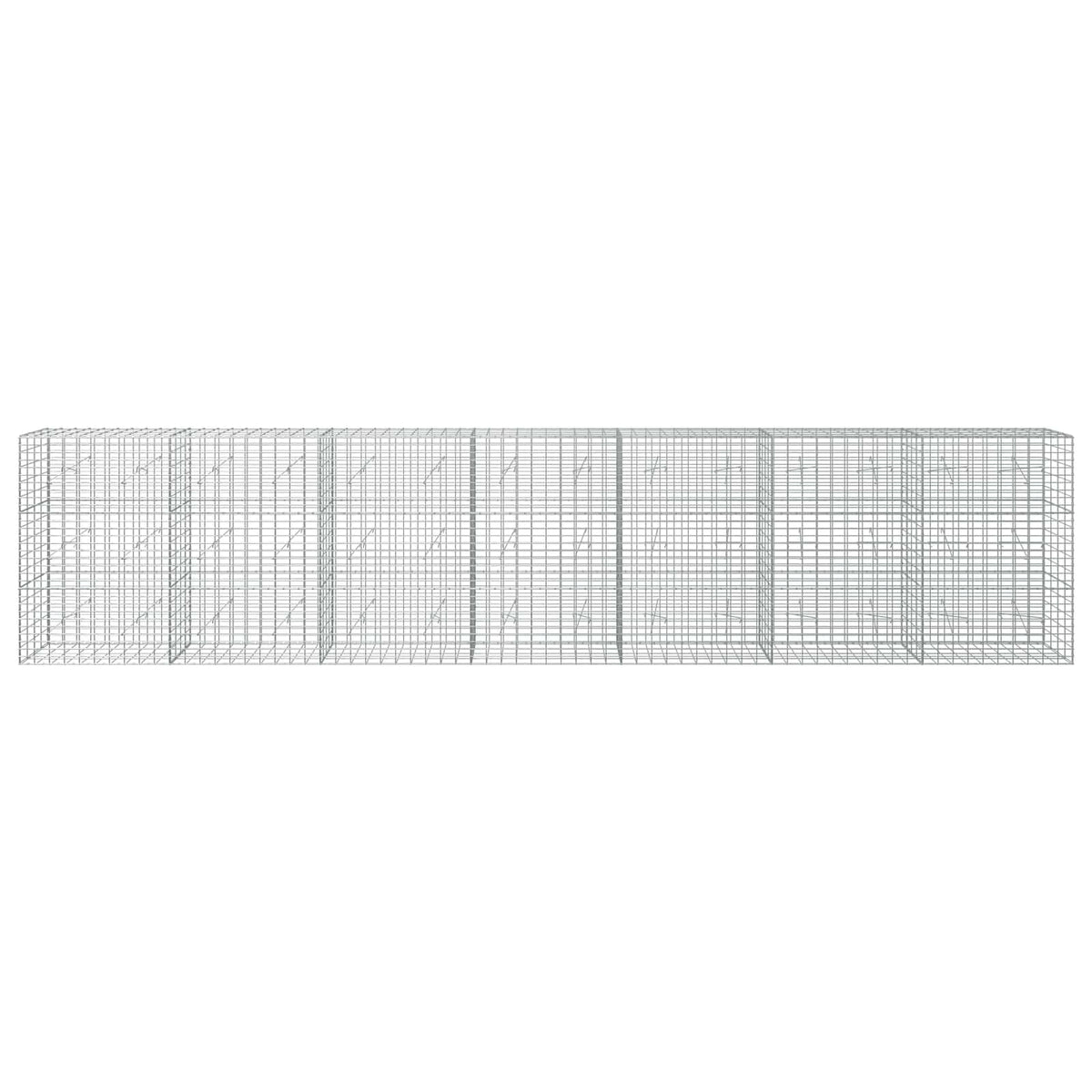 Γκαμπιόν με σύρμα 3,5 mm και πλέγμα 5x10 cm 700x20x150 εκ - Pakobazaar