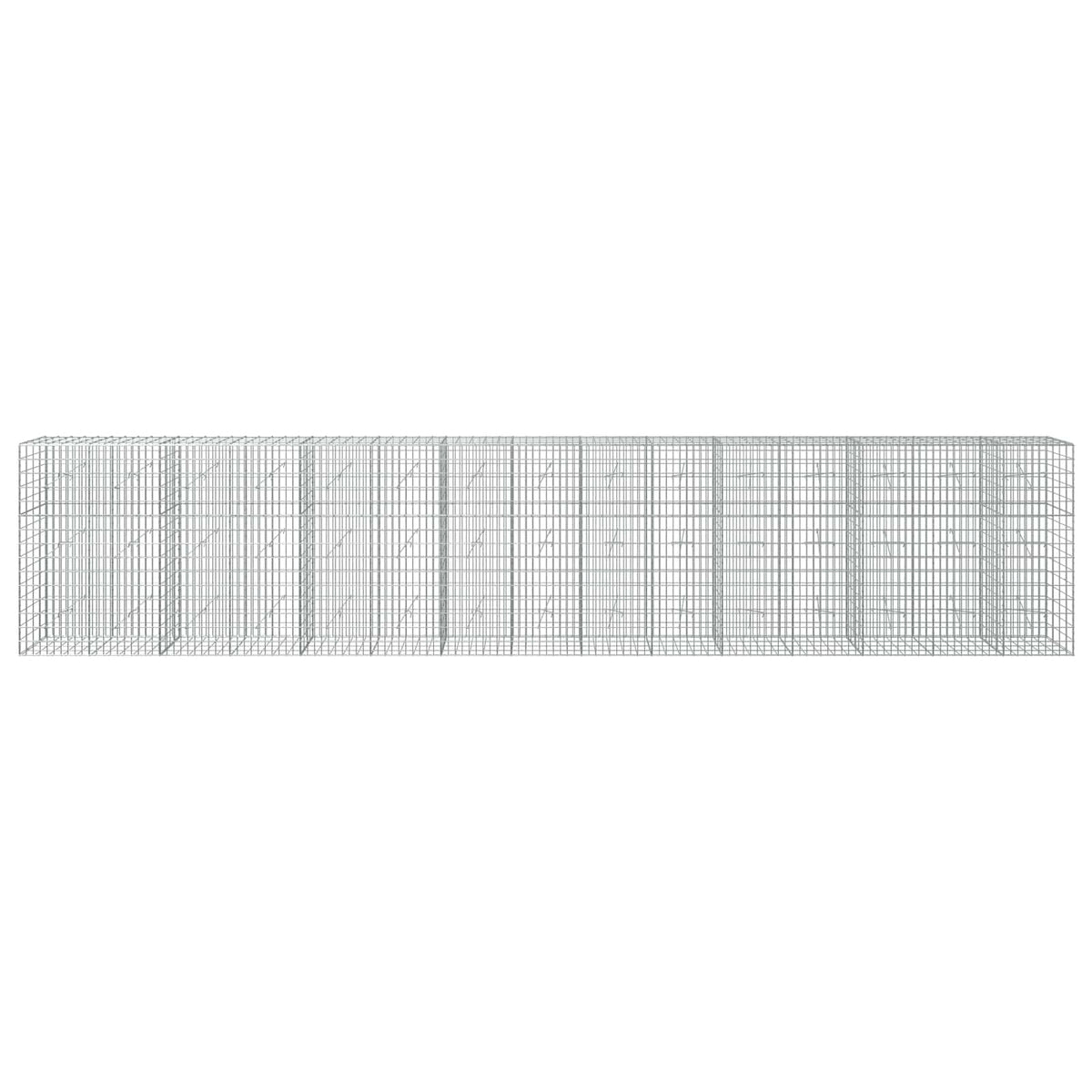 Γκαμπιόν με σύρμα 3,5 mm και πλέγμα 5x10 cm 750x20x150 εκ - Pakobazaar