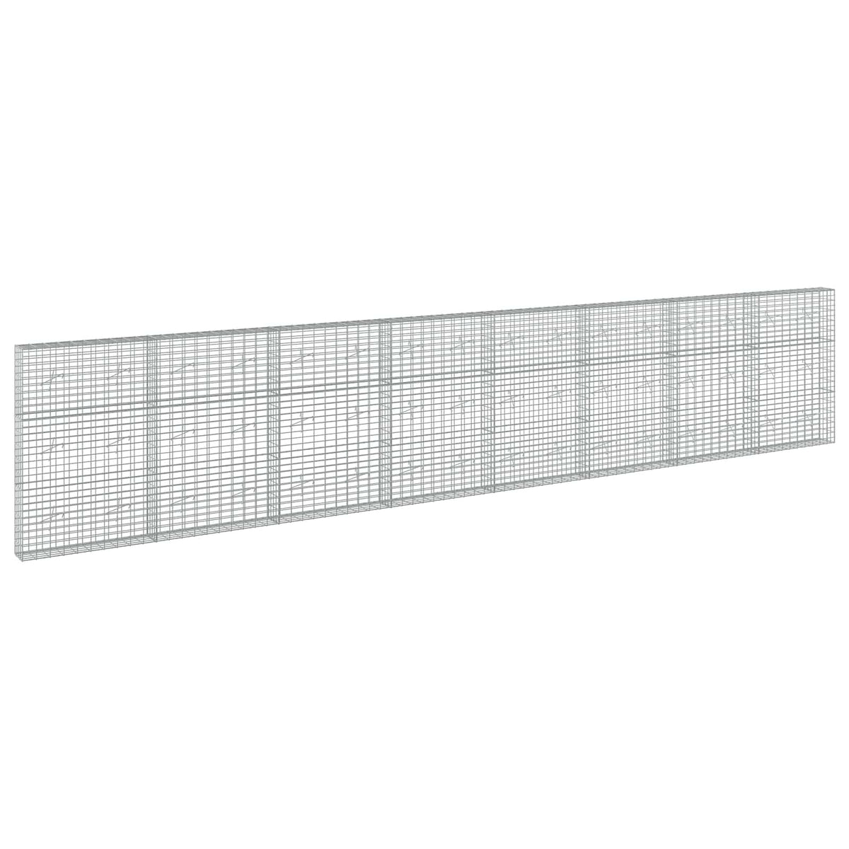 Γκαμπιόν με σύρμα 3,5 mm και πλέγμα 5x10 cm 800x20x150 εκ - Pakobazaar