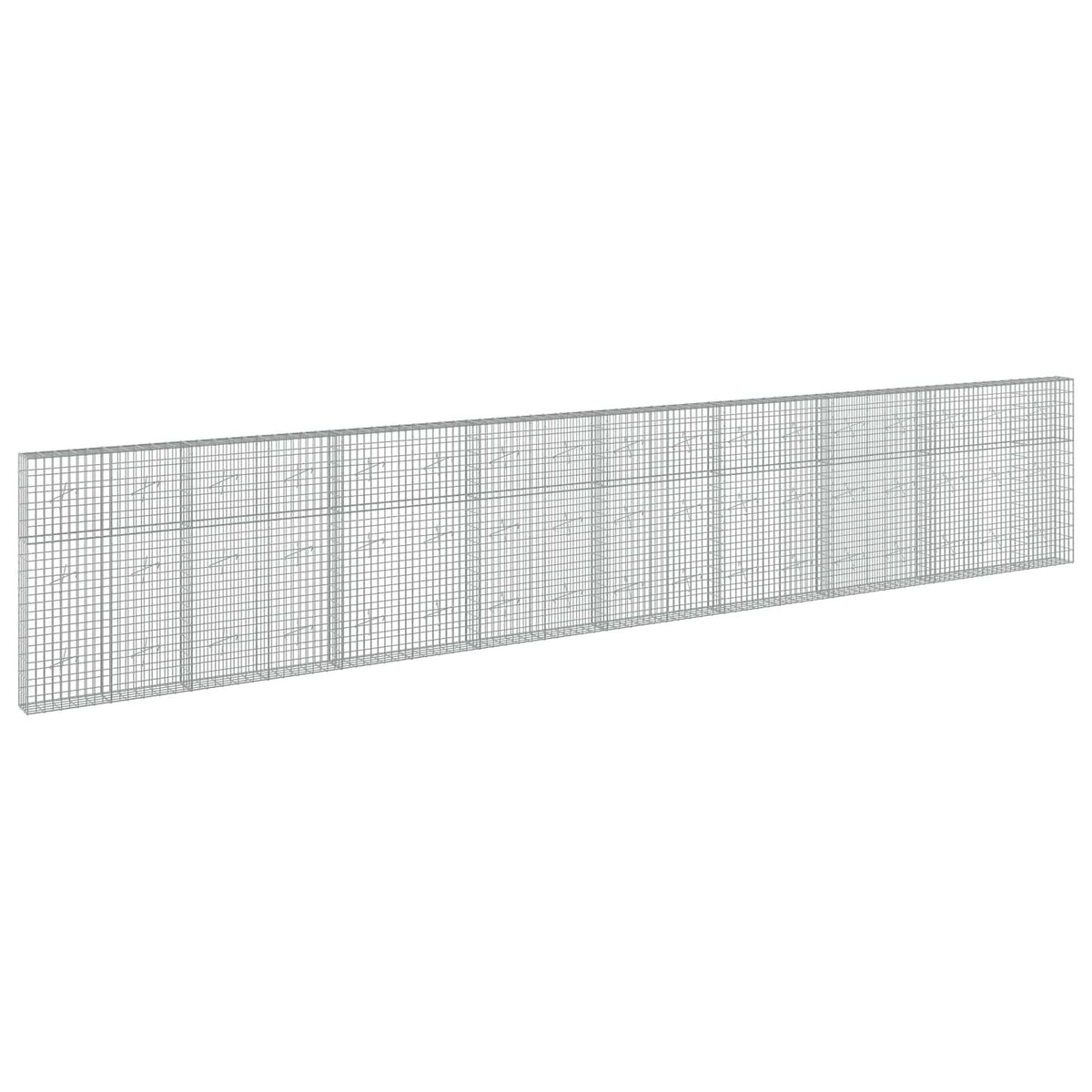 Γκαμπιόν με σύρμα 3,5 mm και πλέγμα 5x10 cm 850x20x150 εκ - Pakobazaar