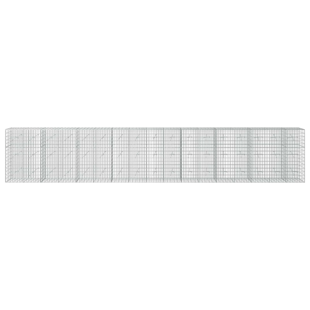 Γκαμπιόν με σύρμα 3,5 mm και πλέγμα 5x10 cm 850x20x150 εκ - Pakobazaar