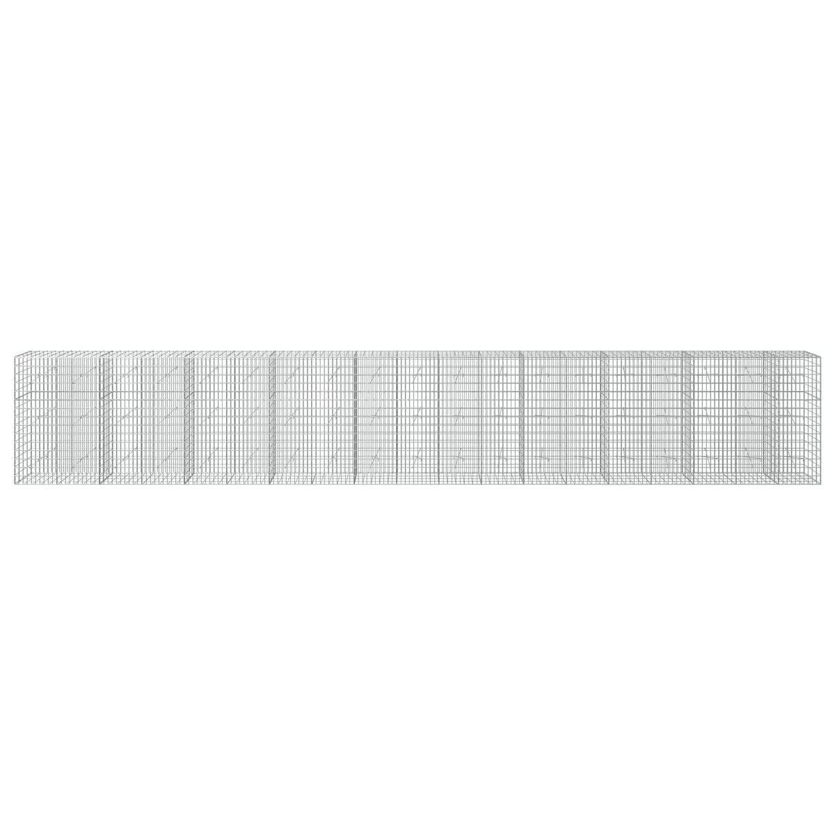 Γκαμπιόν με σύρμα 3,5 mm και πλέγμα 5x10 cm 950x20x150 εκ - Pakobazaar