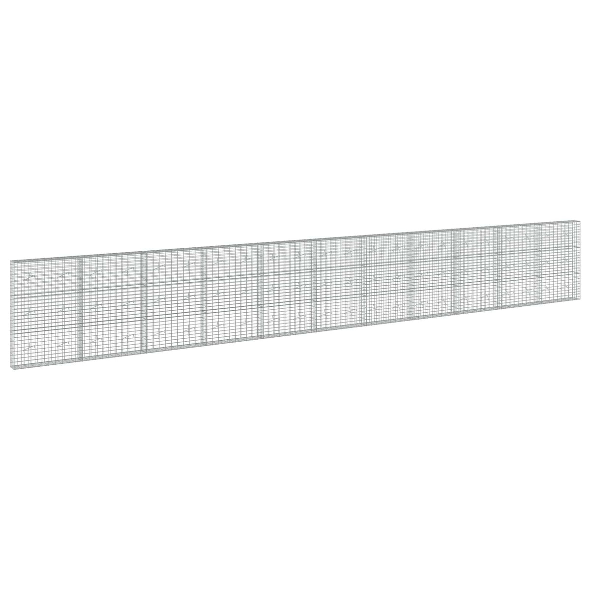 Γκαμπιόν με σύρμα 3,5 mm και πλέγμα 5x10 cm 1100x20x150 εκ - Pakobazaar