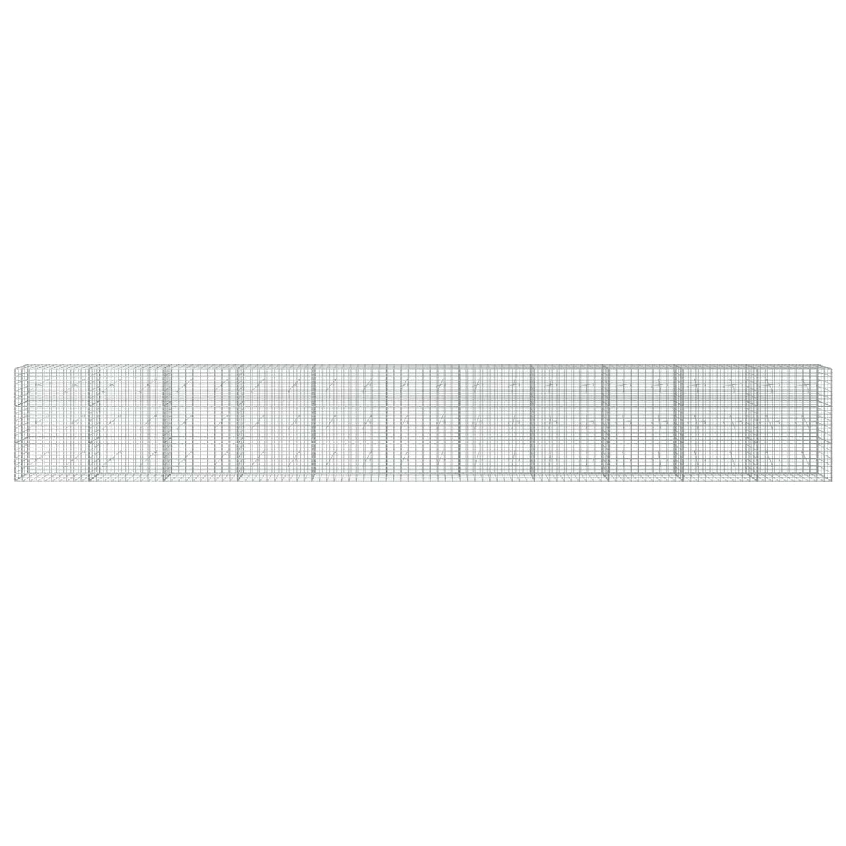 Γκαμπιόν με σύρμα 3,5 mm και πλέγμα 5x10 cm 1100x20x150 εκ - Pakobazaar